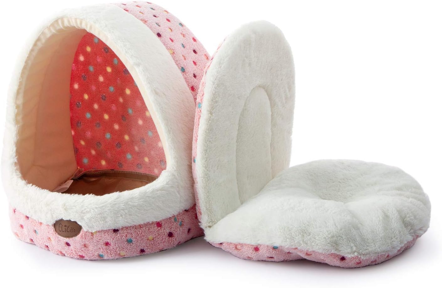 Cat Bed Small Dog Bed Pet Cave Bed For Puppy Kitten Rabbit Cute Fleece Igloo House for Small Dogs Indoor Cats Non-Slip Warm Washable Tent House
