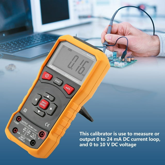 Calibrator, 0-10V PM7221 0-24mA 0.001 MA Resolution Digital Calibrator Easy Use For Voltage Output Process Signals