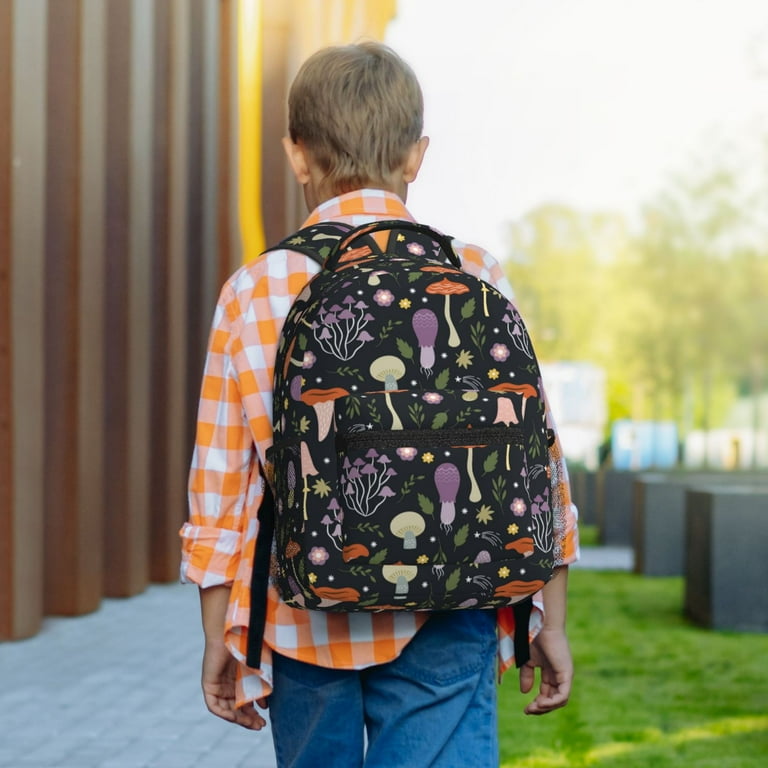 Tebeau Mushrooms Print Laptop Backpack Laptop Sleeve Book Rucksack Travel Backpack School Backpack One Size Walmart