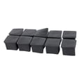 thumbnail image 4 of 10 Uds. Cubierta cuadrada de goma para patas de silla de escritorio, 30x30mm, color negro, 4 of 5