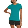 thumbnail image 5 of BALEAF Women's Athletic Short-Sleeved Loose Fit Running T-Shirts Lightweight Quick Dry Workout Yoga Crewneck Tops Teal Size XXL, 5 of 8