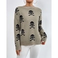 thumbnail image 4 of Sweaters for Women Halloween Trendy Pullover Sweaters Casual Knit Crewneck Sweater Tops Shermie, 4 of 6