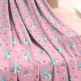 thumbnail image 3 of Pink Cartoon Unicorn Pattern Blanket,Comfortable Soft Flannel Throw Blanket,All Season,Warm Lightweight Blankets for Sofa Bed Couch Living Room Chair,60"x80", 3 of 4