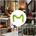 thumbnail image 2 of HaiSphere 9FT Christmas Garland Made Of UV Resistant Material, Artificial Christmas Garland Ornaments, Reusable Green Faux Cedar Garland For Mantel Stairs Porch, 2 of 8