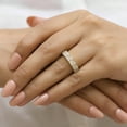 thumbnail image 3 of Jewelegant Baguette and Round Diamond Wedding Band - Half Eternity Wedding Band - Anniversary Gifts for Her, 3 of 5