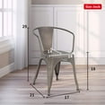 thumbnail image 7 of FDW 18" Dining Chairs Set Of 4 Indoor Outdoor Chairs Patio Chairs Furniture Kitchen Metal Chairs,Bronze, 7 of 7