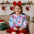 thumbnail image 3 of Xixirimido Colorful Tie-dye Stars Print Toddler Girls Sweatshirt Crewneck Pullover Long Sleeve Tops Blouse Graphic Sweater T-Shirt Fall Winter Clothes Ruffle Shoulder, for 3-4T, 3 of 7