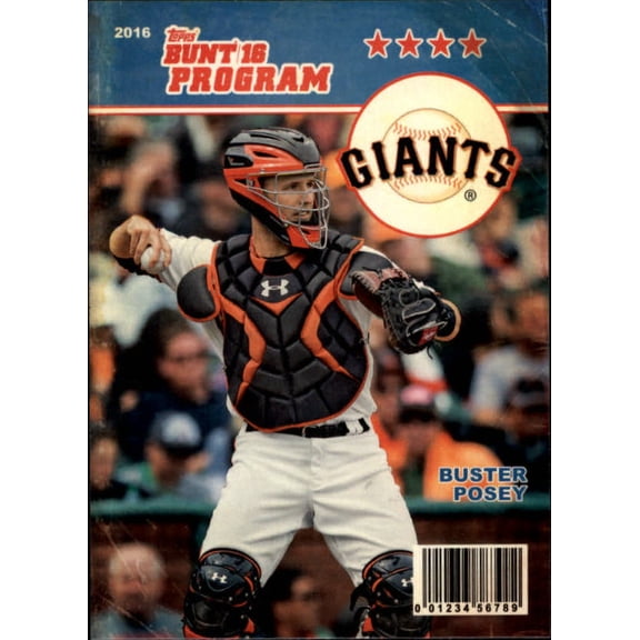 Collectible 2016 Topps Bunt Programs #P18 Buster Posey MLB Baseball Trading Card
