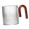 thumbnail image 2 of Unbreakable Mouthwash Cup Toothbrush Cups with Handle Bottle Durable h Tumbler for Accessories Household Couple Adults Women Men clear and brown hand, 2 of 9