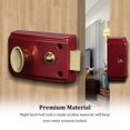 thumbnail image 4 of pitrice Night Deadbolt Rim Lock Household Locks Front House Padlocks Gate Anti-Theft Heavy-Duty Single Mortise Open With Key Type 1 Red,Type 1 90x60mm, 4 of 6