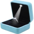thumbnail image 7 of Ring Box with LED Light Velvet Emerald Jewelry Box, 7 of 7