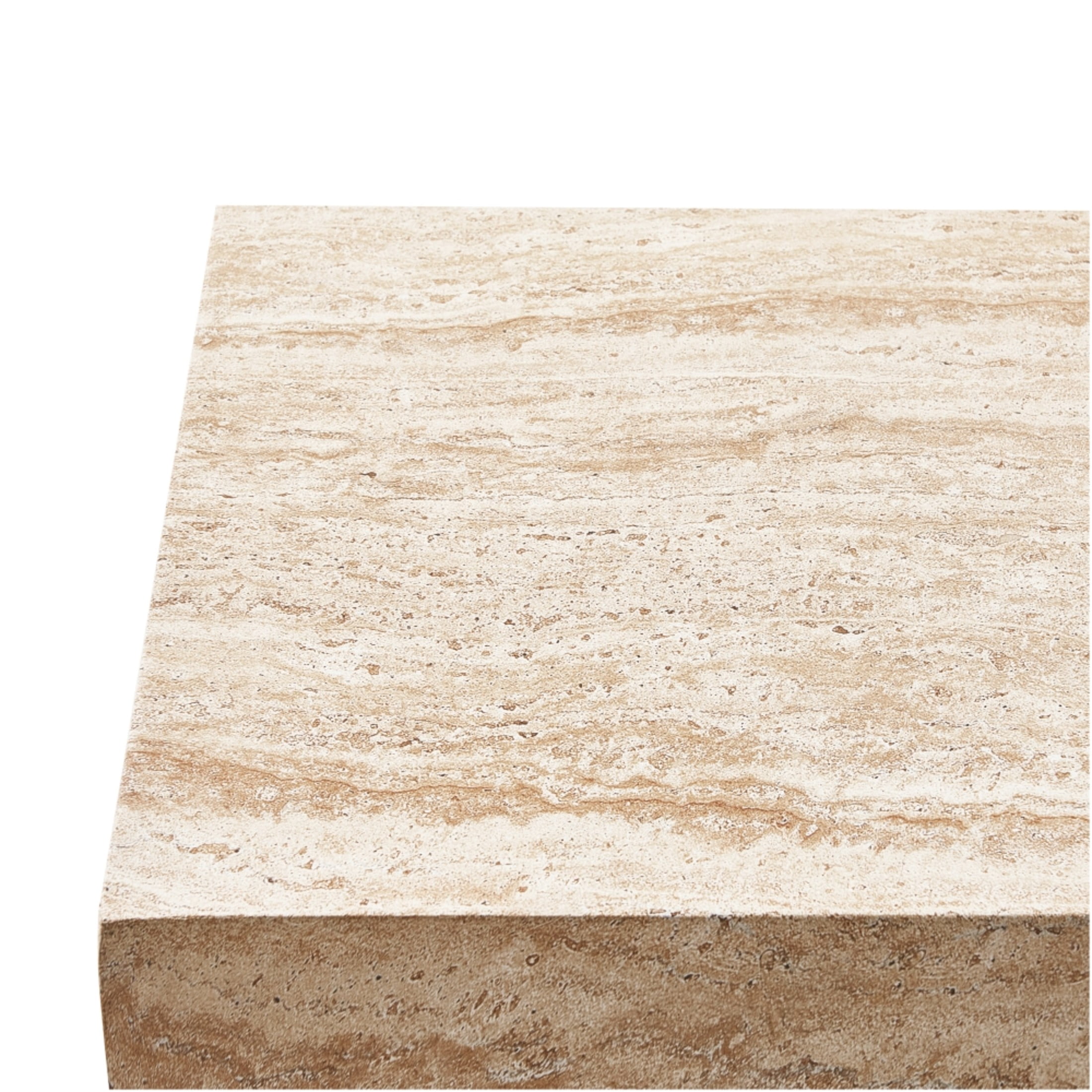 Christopher Knight Home 40.75" Rectangular MGO Coffee Table, Travertine-Look Indoor Outdoor Accent Table, Brown