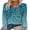 Blue line gradient, variant on Womens Long Sleeve Shirts Pleated V Neck Curved Hem Fall Winter Tunic Tops Blouses Print