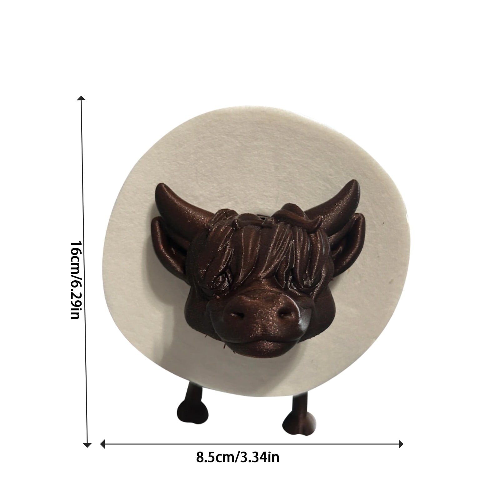 Cute Highland Cow Toilet Paper Holder - 3D Printed Funny Bathroom Storage, Wall Mount Roll Holder with Sheep & Cow Design for Modern Farmhouse Decor