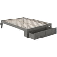 thumbnail image 3 of Bowery Hill Modern Wood Full Bed with Foot Drawer with USB Charger in Gray, 3 of 5