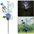 thumbnail image 2 of Indicador De Lluvia Solar Luz Al Aire Libre Con Energía Solar Led Iluminado Metal Flor De Mariposa Indicador De Lluvia Estaca De Jardín Speravity HA035788-00, 2 of 6