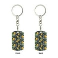 thumbnail image 2 of Goofa Citrus Fruits Elegant Lemons Printed Rectangular Metal Keychain Bag Charm Floral Charm for Purse Keys Metal Keyring Gift for Women Accessories, 2 of 7