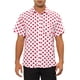 thumbnail image 1 of Camisas de vestir INSPIRE CHIC para hombres, corte slim fit, con puntos, de botones, de manga corta, talla XL, rojas, 1 of 5