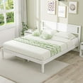 thumbnail image 2 of Costway Queen Wooden Platform Bed with 12 Slats Headboard & Under Bed Storage White, 2 of 10