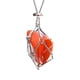 thumbnail image 1 of Natural Crystal Mesh Pocket Metal Necklace Woven Pendant Chain Mesh Pocket Pendant Rope, 1 of 4