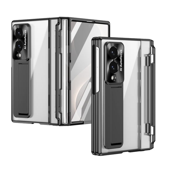 Corliven for Samsung Galaxy Z Fold8 Case with Tempered Glass Screen Protector, Shock-Absorbing Hard PC and Hinge Protection, Black