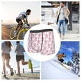 thumbnail image 4 of Fuzoiu Flamingo On Checkered Print Men's Ultra Breathable Underwear,No Riding Up Boxer Briefs with ComfortFlexible Waistband-X-Large, 4 of 5