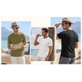thumbnail image 5 of RICHCOIN Summer T-shirt for Men Short Sleeve Basic Tops Green Ribbed Classic Fit Crew Neck Lightweight Tee Shirt XXXL, 5 of 7