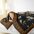 thumbnail image 4 of Erosebridal Wild Animal Bedding Queen Comforter Set,Bear Silhouette Paw Print Down Comforter,Tropical Botanical Pine Bedding Sets Queen with Comforter,Breathable Bedroom Decor Reversible,3 Pieces, 4 of 8