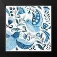 thumbnail image 2 of Popp, Grace 12x12 Black Modern Framed Museum Art Print Titled - Blue Bird Folk II, 2 of 5