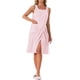 thumbnail image 1 of Inspire Chic Bata de baño para mujer, toalla de ducha, con tirantes, vestido sin mangas con botones y bolsillos, spa XL, rosa, 1 of 6