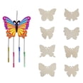 thumbnail image 1 of Adornos de Carillón de Viento para Niños, Bricolaje, Pintado, Fiesta de Cumpleaños, Arte, Actividad, Decoración, Colgante, Juego de Mariposas, 1 of 5