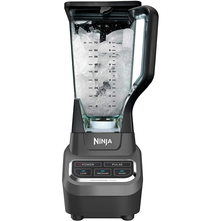 Ninja Professional 72 Oz Countertop Blender with 1000-Watt Base and Total  Crushing Technology for Smoothies, Ice and Frozen Fruit (BL610), Black 