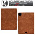 thumbnail image 3 of GSFY Case for 2024 iPad Air 11 Inch 6th Gen (M2), Slim Smart PU Leather Wallet Stand Protective Shell Auto Sleep Wake for iPad Air 11 6th/ iPad Air 10.9 4th &5th/ iPad Pro 11 (2018-2022), NP Brown, 3 of 8