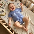 thumbnail image 4 of Baby Boys' Bodysuits Exquisite Letter Print Short Sleeve Crew Neck Embroidery Bodysuit Summer Outdoor Daily Outfit, 4 of 4