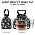 thumbnail image 5 of Pioneer Flower Floral Print Pattern Drawstring Lunch Bag Women - Drawstring Lunch Bag Insulated for Work Office - Stain-Resistant Large Lunchbags for Women with Multi-Pockets, 5 of 6