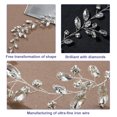 thumbnail image 3 of Enredadera para el pelo de novia con cristales y diamantes de imitación plateados, accesorios para el pelo de novia para mujeres y niñas, 3 of 6