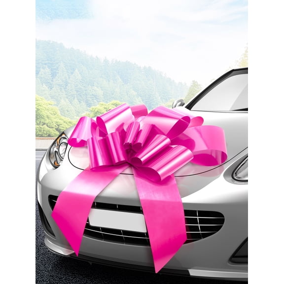 XIBUFE 30-Inch Giant Pink Butterfly-Shaped Car Giant Bow for Car(Us Company)
