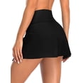 thumbnail image 4 of STARVNC Women High Waisted Drawstring Side Split Swimwear Skirt, 4 of 5