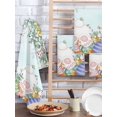 thumbnail image 2 of Cute Easter Bunny Kitchen Dish Towels for Drying Dishes Set of 4, Eucalyptus Leaves Colorful Eggs Teal Waffle Weave Microfiber Hand Tea Bathroom Towels Quick Dry & Absorbent Towel 15.7x23.6, 2 of 7
