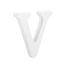 MLINS Wooden Letter V Ornament for Home Wedding Party Decoration White 8cm