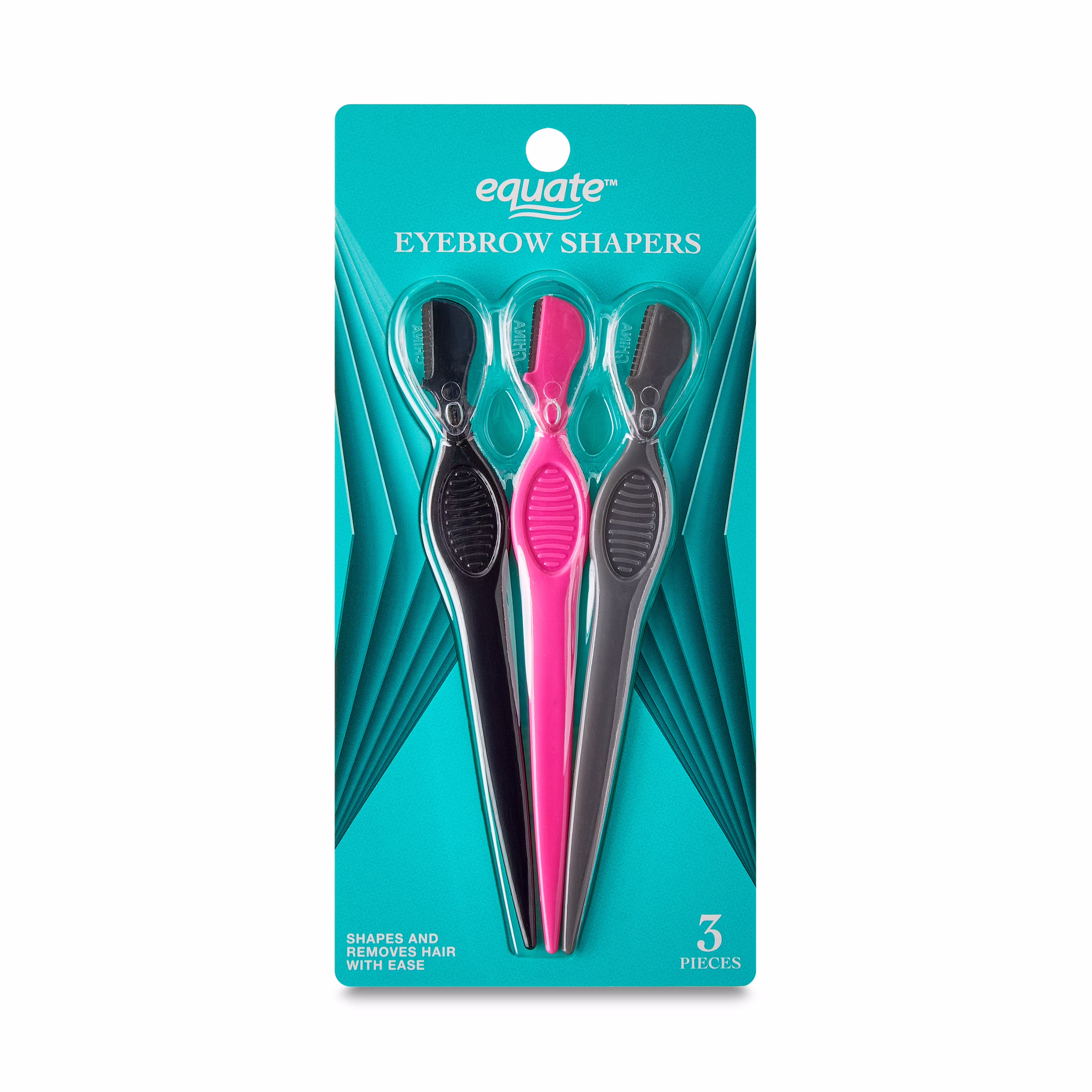 Equate Eyebrow Shapers Precision Tool, 3 Count, Stainless Steel