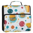 thumbnail image 5 of FORMRS Zipper Binder with Shoulder Strap 2-inch Ring 500 Sheet Capacity File Bag, Bubbles Hamburger, 5 of 5