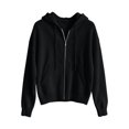 thumbnail image 5 of Axdhxbd Zip Up Hooded Cardigan Sweaters for Women Casual Long Sleeve Knit Open Front Sweater Loose Fit Drop Shoulder Cardigans with Pockets L, 5 of 6
