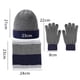 thumbnail image 2 of Conjunto de gorro, bufanda y guantes de invierno para pantalla táctil para hombres y mujeres, 2 of 5