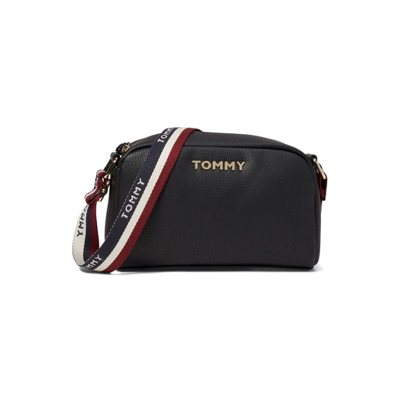 Tommy Hilfiger Reese II Zip Crossbody Pebble PVC Black One Size