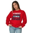 thumbnail image 3 of Fitness? Pizza! Gym Workout Exercise Unisex Plus Size Sweatshirt Brisco Brands 5X, 3 of 6