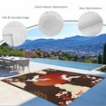 thumbnail image 3 of Japanese Style Outdoor Rug for Patio/Deck/Porch, Non-Slip Large Area Rug 5 x 8 Ft, Modern Cranes Cherry Flower Wave Brown Indoor Outdoor Rugs Washable Area Rugs, Reversible Camping Rug Carpet Runner, 3 of 8