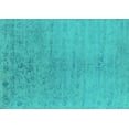 thumbnail image 1 of Ahgly Company Machine Washable Indoor Rectangle Oriental Turquoise Blue Industrial Area Rugs, 5' x 7', 1 of 4