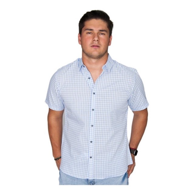 Camisa Manga Corta Cuadritos Disponible En 3 Colores Chili Beans Azul Ropa de hombre T CH