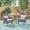 Gray/Light Gray, variant on GDF Studio Berkeley Outdoor Acacia Wood and Wicker 3 Piece Bistro Set, Beige, Multibrown, and Teak